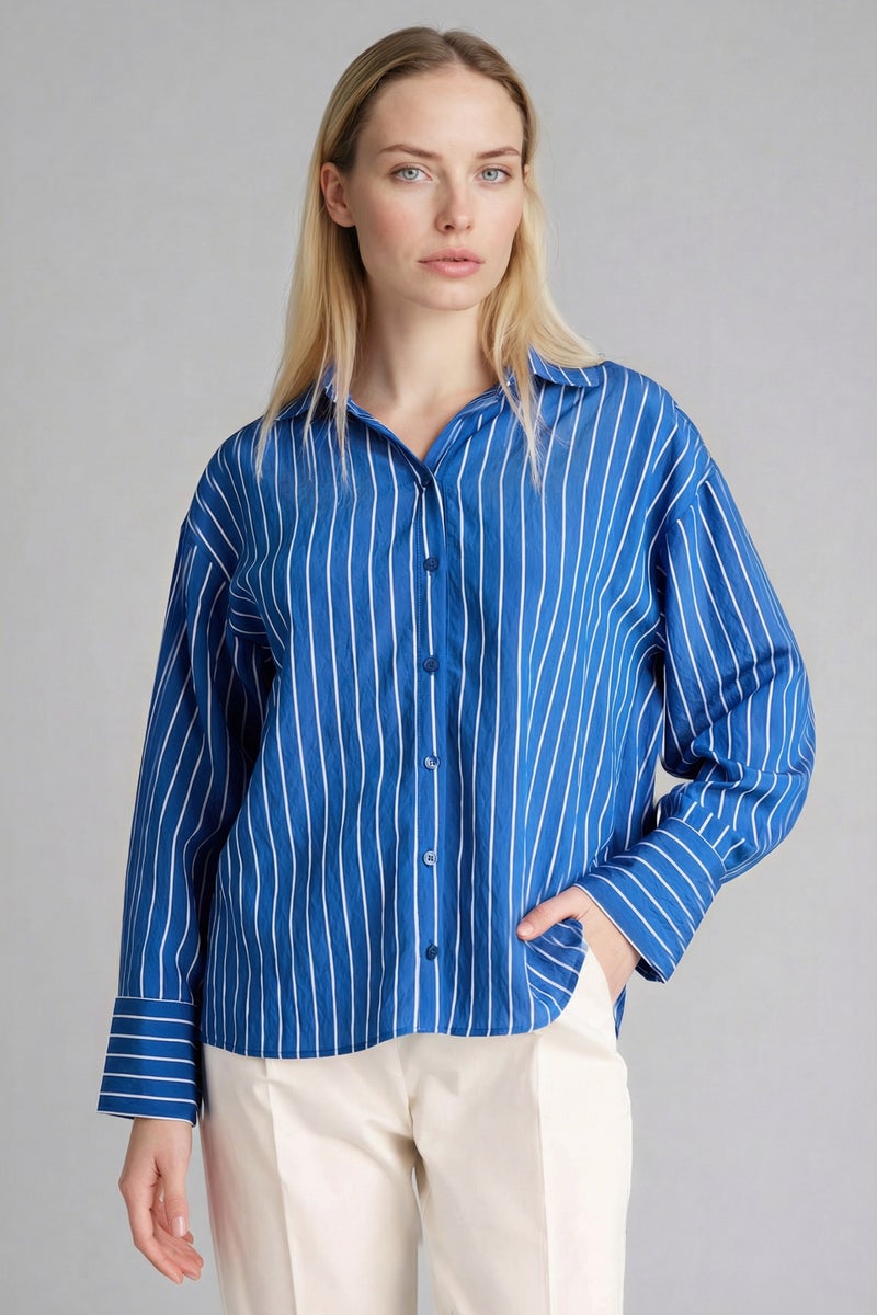 ديفاكتو قميص كم طويل قصة مريحة - Image 4