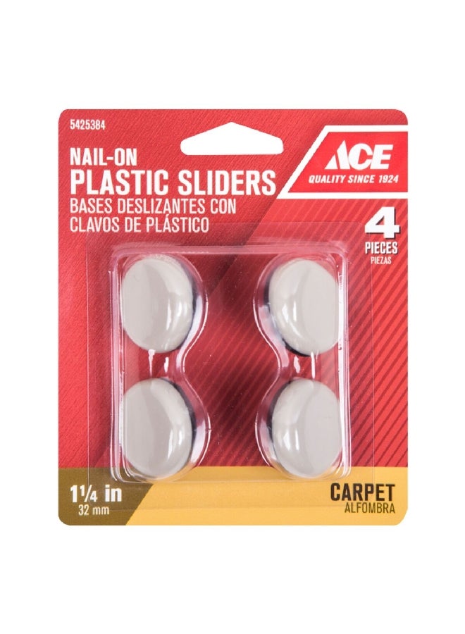 آيس 4 قطع من المزلقات البلاستيكية المثبتة على الأظافر باللون الرمادي والأسود مقاس 1.25 بوصة 9249