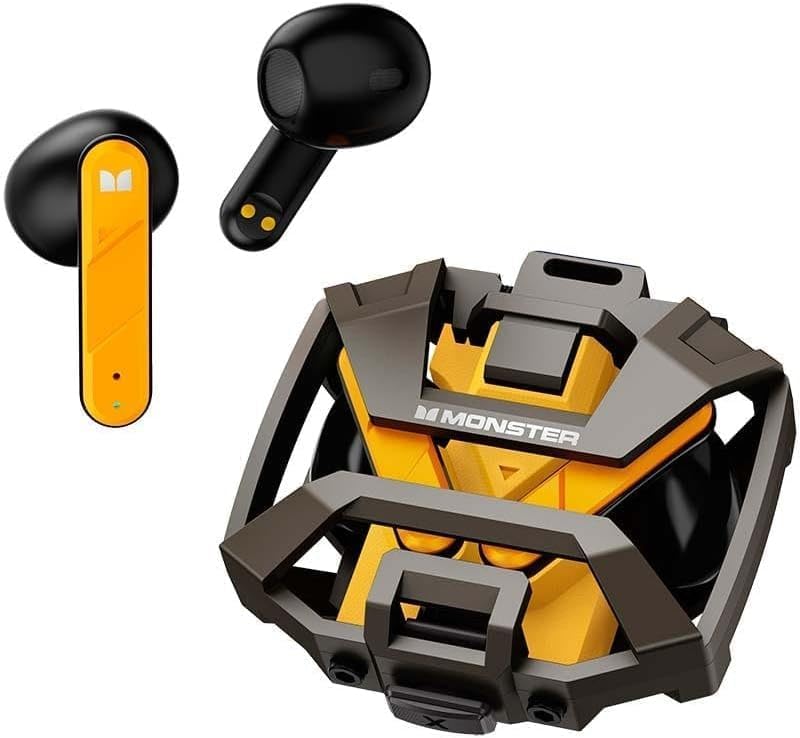 Monster Airmars XKT09 TWS Wireless Gaming Earbuds, Orange - Image 2