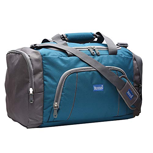 ROZEN Heavy Dutty Fabric Travel Luggage Duffle Bag (Sky Blue, 50 litres 22Inch) - Image 5