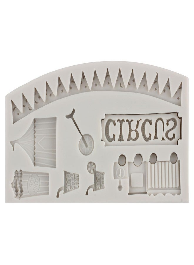 Sijiangmold Circus Fondant Silicone Molds Clown Elephant Chocolate Molds Theater Unicycle Balloon Mold For Cupcake Topper Cake Decorating Candy Craft Polymer Clay Gum Paste Set Of 4 - Image 5