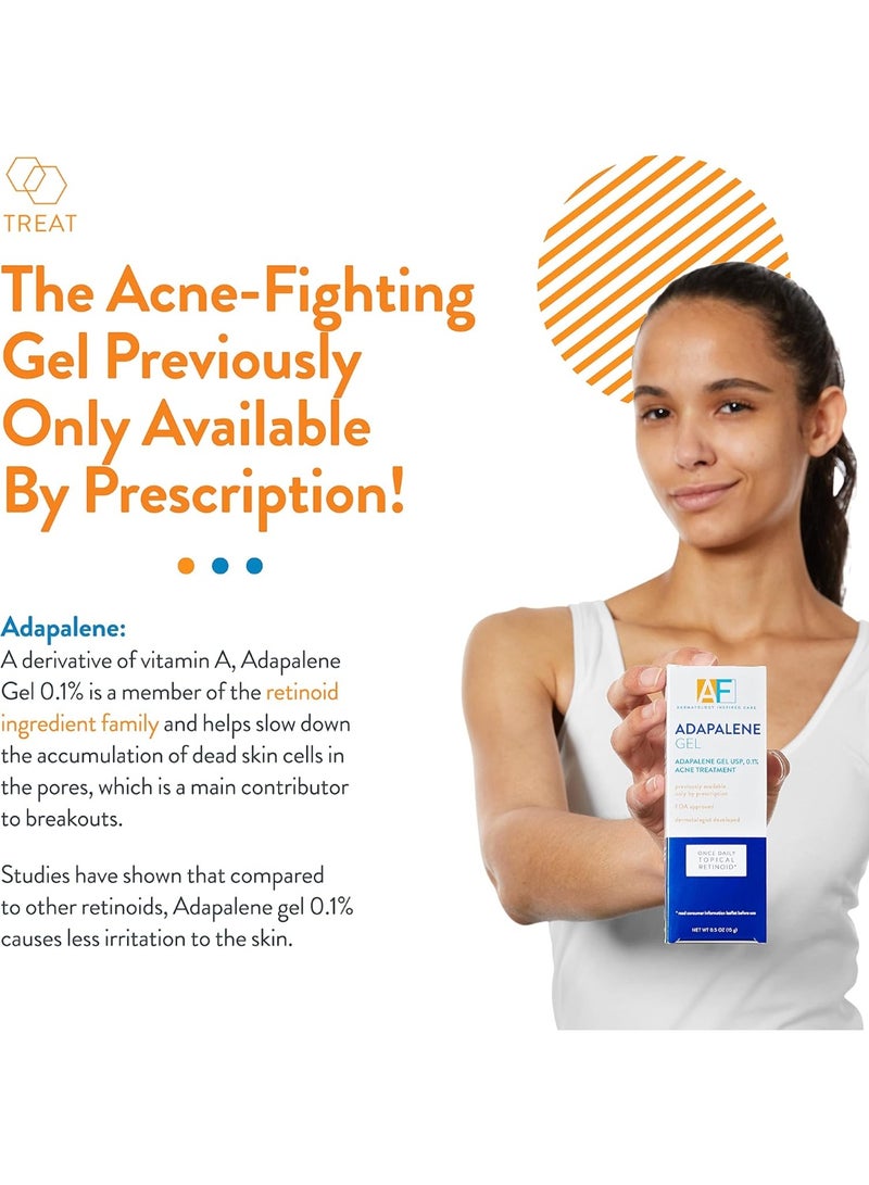 AcneFree Acne Free Adapalene Gel 0.1%, Once-Daily Topical Retinoid Acne Treatment, Dermatologist Developed, Unclogs Pores and Clears Acne, Prevents and Improve Whiteheads and Blackheads, 0.5 Ounce - Image 3