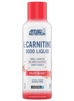 Applied Nutrition L- Carnitine Liquid Lose Weight Energy Production 3000 Mg Fruit Burst 32 Servings 