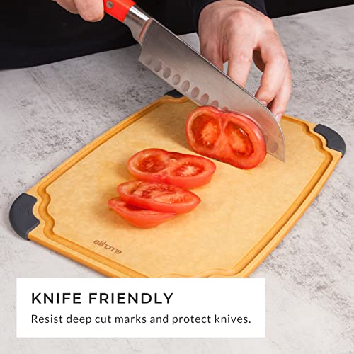 Elihome Essential Series 3in1 Cutting Board Set Knife Friendly Dishwasher Safe Juice Groove Reversible NonPorous EcoFriendly Set of 3 - Image 3
