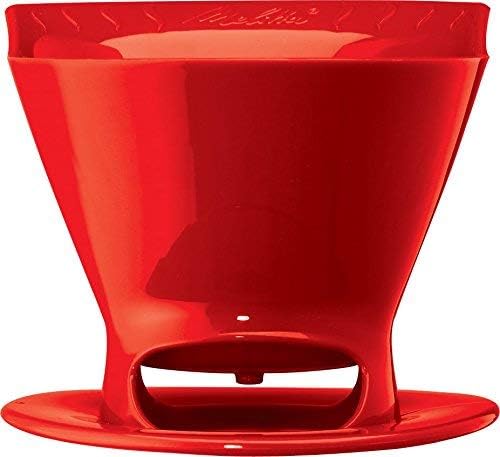 Melitta 640820 Ready Set Joe Filter Cone Pourover Cone Manual Brewer One Cup Brewer Red - Image 3