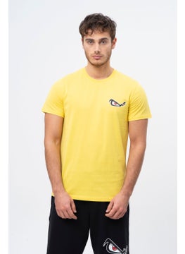 No Fear Mustard Crew Neck Short Sleeve Combed Cotton Men's T-shirt.m50047  - Image 1