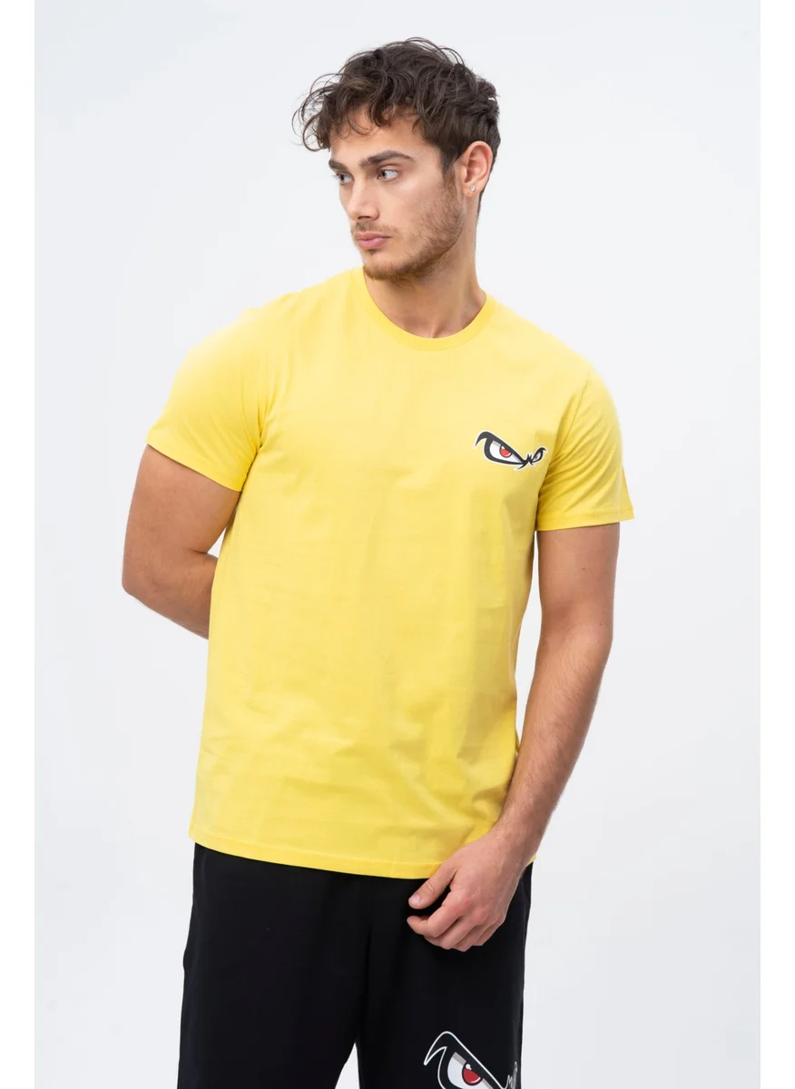 No Fear Mustard Crew Neck Short Sleeve Combed Cotton Men's T-shirt.m50047