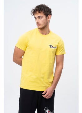 No Fear Mustard Crew Neck Short Sleeve Combed Cotton Men's T-shirt.m50047  - Image 2