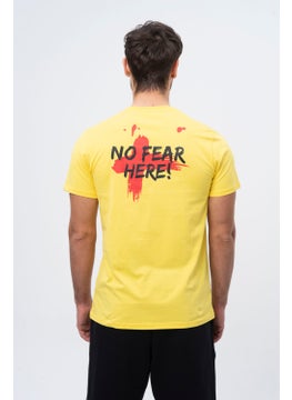 No Fear Mustard Crew Neck Short Sleeve Combed Cotton Men's T-shirt.m50047  - Image 3