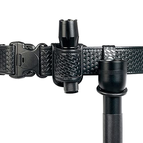 TAFTACFR Compact Flashlight Holder(Open Top)+ Flashlight Ring Strap Holder Hold Mag Lite and Other D/C Cell Flashlights(Basketweave Outer Snap) - Image 2