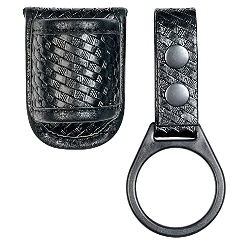 TAFTACFR Compact Flashlight Holder(Open Top)+ Flashlight Ring Strap Holder Hold Mag Lite and Other D/C Cell Flashlights(Basketweave Outer Snap) - Image 5