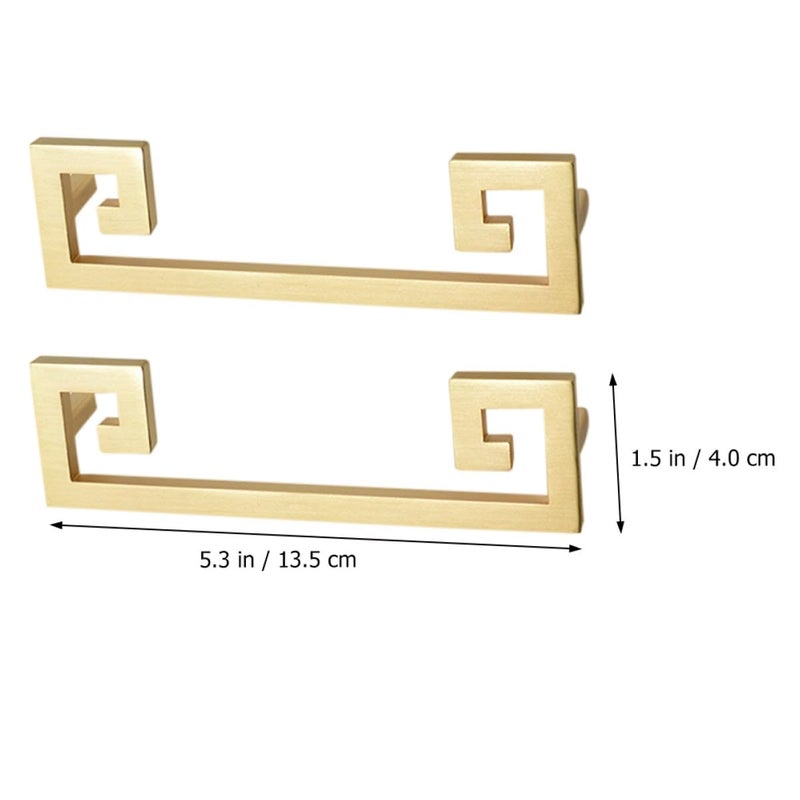 Vintage Style Cabinet Door Handles 2pcs Retro Metal Pulls For Kitchen Wardrobe Furniture Hardware - Image 3