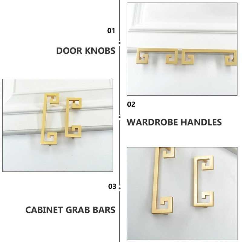 Vintage Style Cabinet Door Handles 2pcs Retro Metal Pulls For Kitchen Wardrobe Furniture Hardware - Image 4