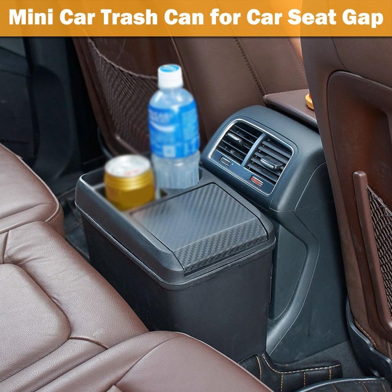 ATMOMO Car Trash Can Bin Waste Container Multi-Function Storage Box Car Cup Holder Car Organizer - Image 5