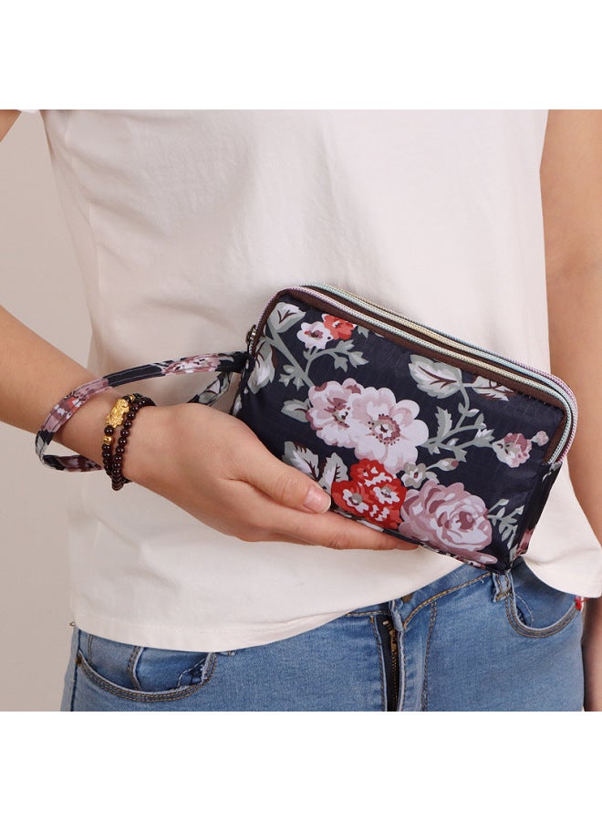 Ladies Long Wallet Phone Clutch Bag Women's Fabric Coin Purse Small Handbag Fashionable Style For 2022-Color:A Flash In The Pan - Image 1