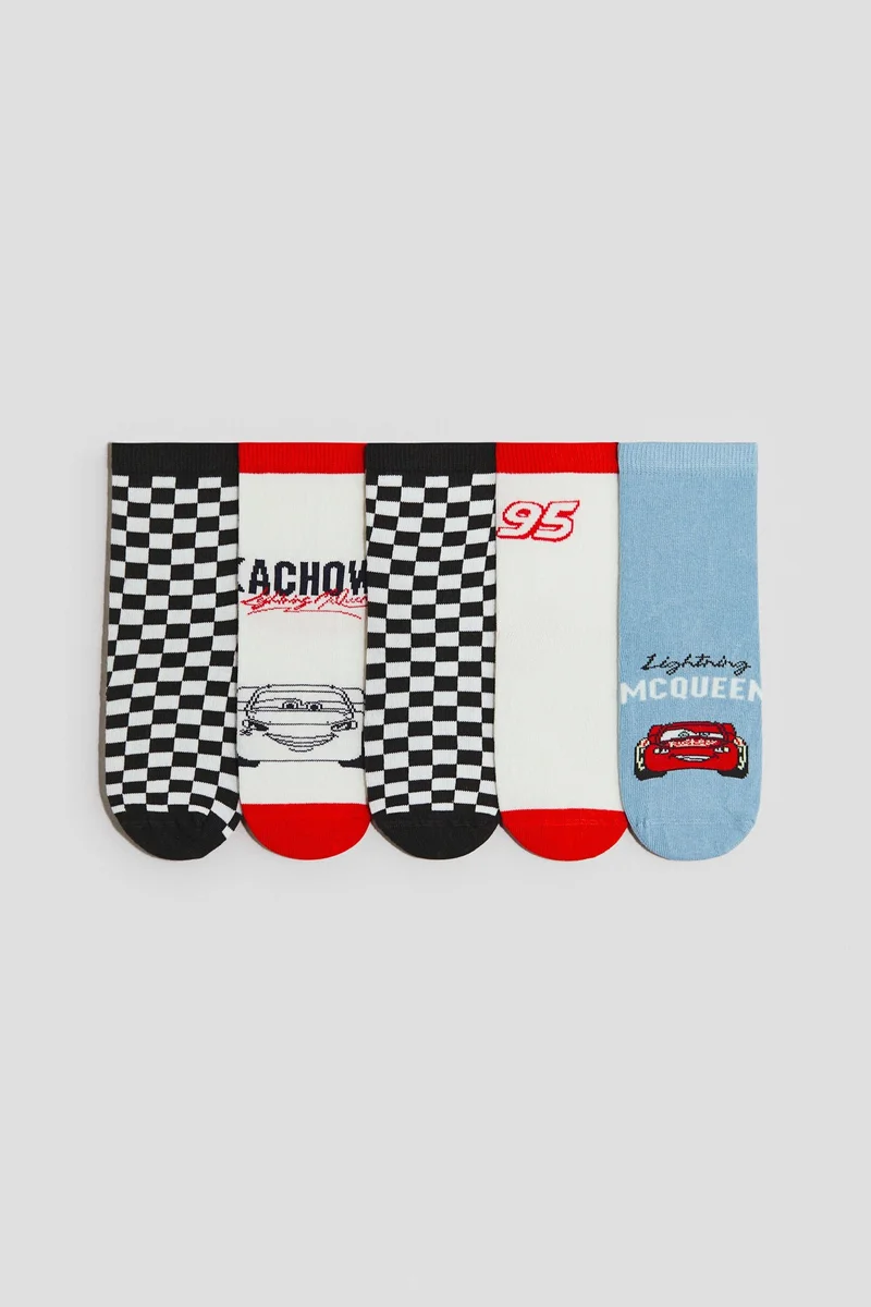 اتش اند ام جوارب منقوشة - عبوّة من 5 قطع