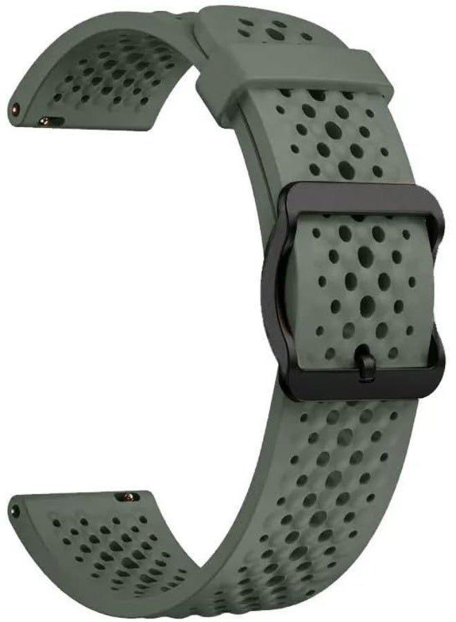 سوار سيليكون متوافق مع هواوي GT5/GT5Pro/GT4/GT3/GT2 46 مم، حزام بديل ناعم 22 مم لسوار هواوي GT 5/4 46 مم للنساء والرجال  اخضر - Image 4