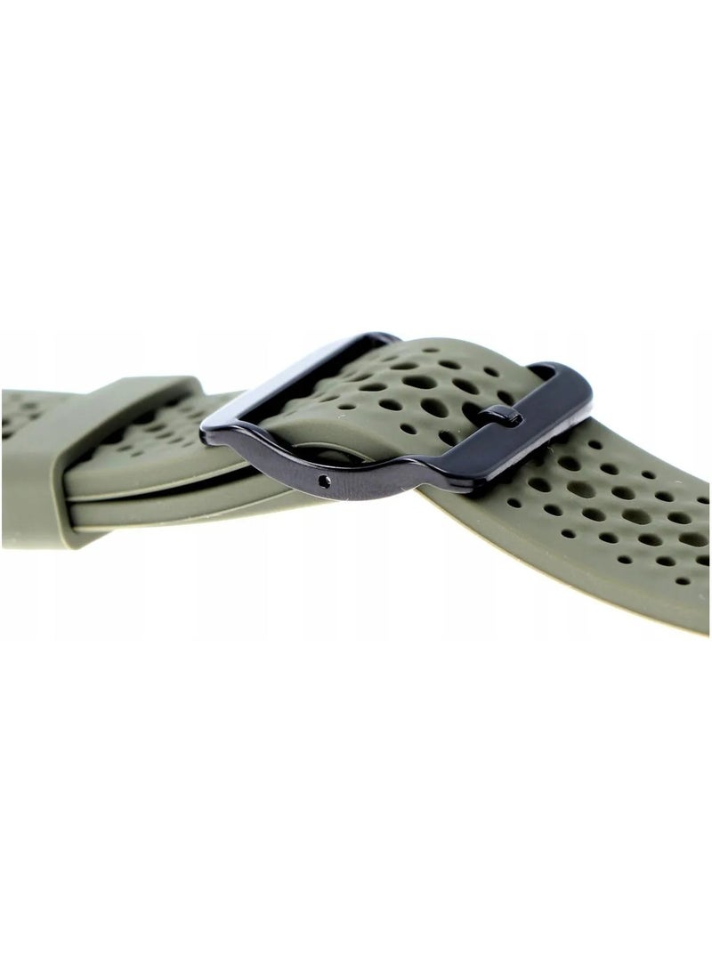 سوار سيليكون متوافق مع هواوي GT5/GT5Pro/GT4/GT3/GT2 46 مم، حزام بديل ناعم 22 مم لسوار هواوي GT 5/4 46 مم للنساء والرجال  اخضر - Image 3