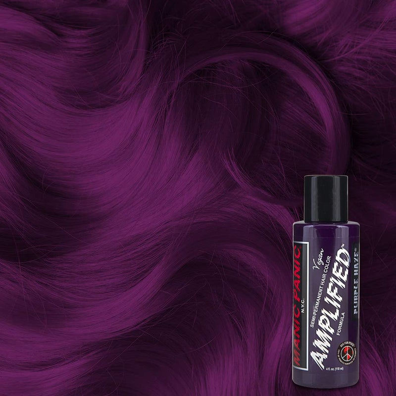 MANIC PANIC Purple Haze Hair Color - Amplified - Semi Permanent Hair Dye - Very Dark Warm Purple Color - For Dark & Light Hair - Vegan, PPD & Ammonia-Free - For Coloring Hair For Men & Women - Image 2