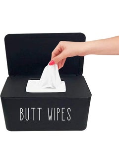 Moorfowl Moorfowl Butt Wipes Dispenser for Bathroom, Upgrade Size(8.2L x 4.9W x 3.9H inches), Large Capacity Flushable Wipes Holder Container for Restroom  - Image 1