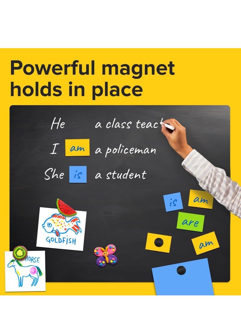 100 Pieces Magnetic Dots Round Magnets with 3M Strong Self Adhesive Backing Perfect for DIY Art Projects whiteboards and Fridge Magnet Circles 18mm Diameter - Image 4