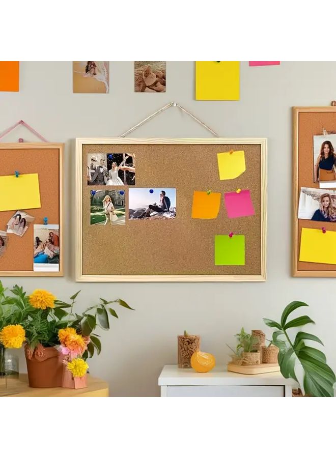 Natural Oak Cork Bulletin Board 15.75x23.62 Inches for Home Office Classroom - Image 5