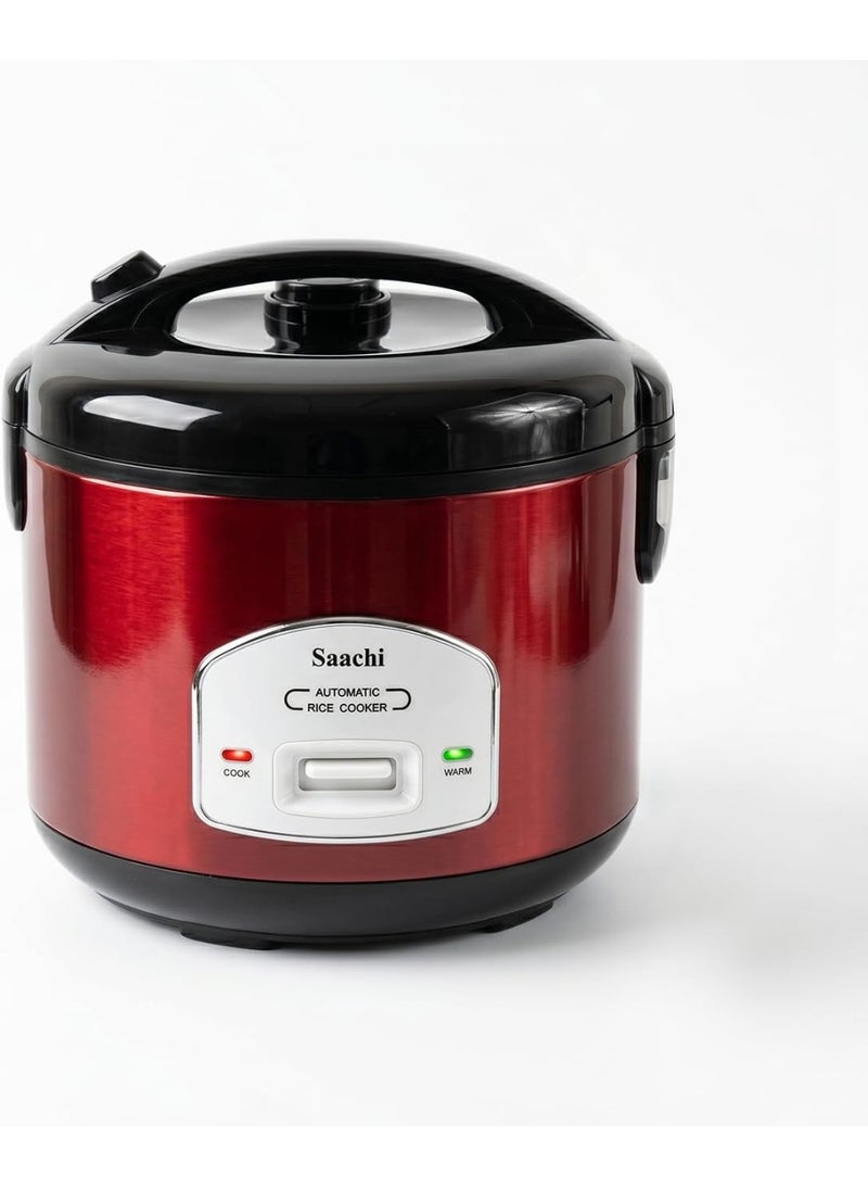 Sachi 1.8L Rice Cooker, Cooks Up to 10 Cups, Steam Basket, Automatic Keep Warm Function, One-Touch Operation, Non-Stick Aluminum Pot, 700W - Image 1