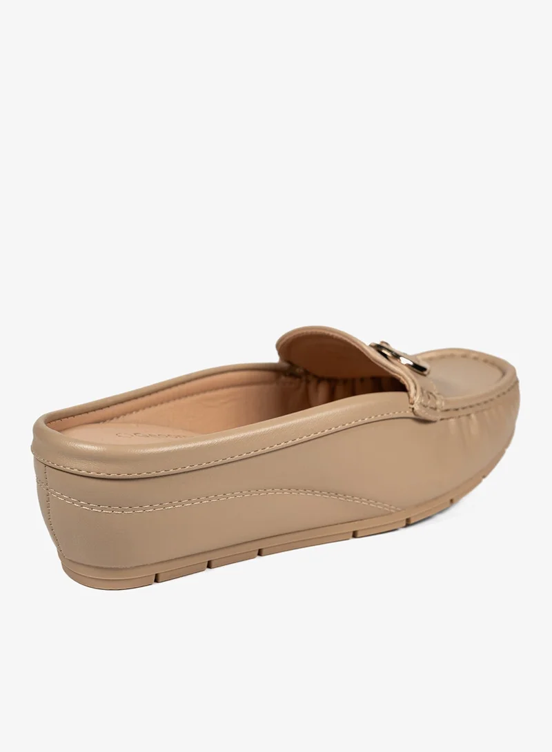Geoomnii BEIGE Geoomnii Closed Flat Shoes for Women – Comfortable Slip-On Ballet Flats for Office, Daily Wear & Casual Use for Women | Best Price UAE