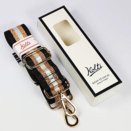 Kolti Replacement Shoulder Bag Shoulder Strap, Wide and Adjustable, Gold-30 Buckle, 1.5 Inch Width - Image 2