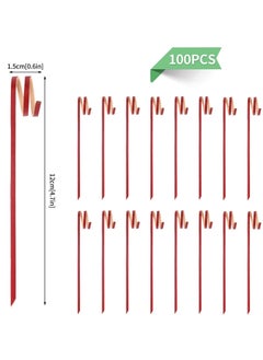 KASTWAVE 100 PCS Cocktail Stick Bamboo Fruit Sticks Wooden Toothpicks (12cm) for Party Tapas Nibbles Canapes Appetiser Fruit Skewer BBQ Sandwich Bento Accessory Pick Food  - Image 4