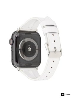 Zaboon Stylish White Strap Smartwatch Band Compatible with Apple Watch  - Image 2