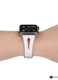 Zaboon Stylish White Strap Smartwatch Band Compatible with Apple Watch  - Image 3