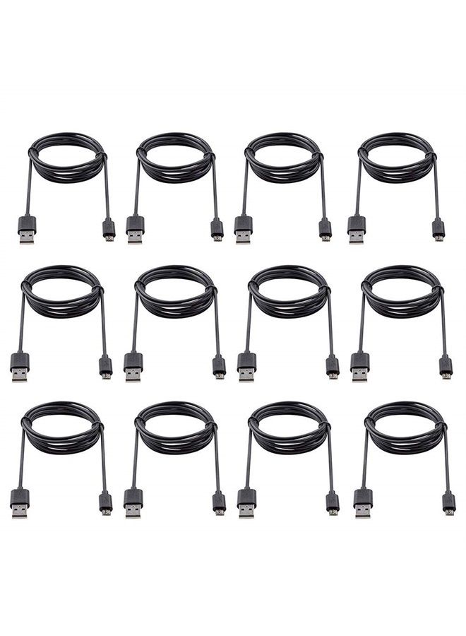 Smays Micro USB Cable Bulk Cord Black 3 ft 12-Pack - Image 1