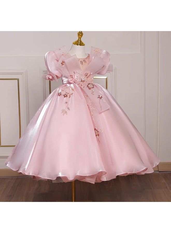 Children's Dress Princess Dress Classy Accessible Luxury Catwalk Girl Piano Performance Dress Fashionable Little Girl Hosting Evening Dress - Image 2