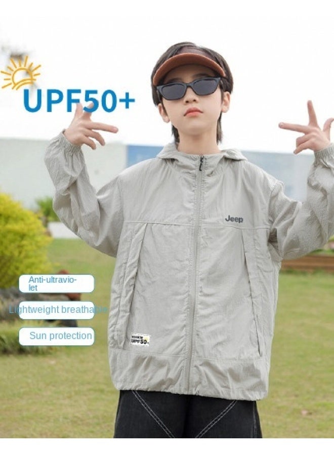 Jeep Upf50+】cooling Kids Sun Protection Jacket, Lightweight And Breathable Summer Outdoor Sunscreen Coat For Boys And Girls - Image 1