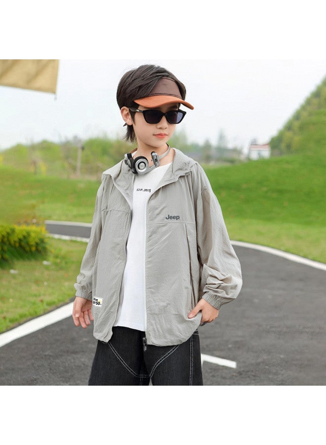 Jeep Upf50+】cooling Kids Sun Protection Jacket, Lightweight And Breathable Summer Outdoor Sunscreen Coat For Boys And Girls - Image 2