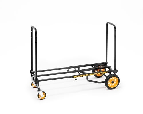 Rock-N-Roller R6RT (Mini) 8-in-1 Folding Multi-Cart/Hand Truck/Dolly/Platform Cart/29" to 42.5" Telescoping Frame/500 lbs. Load Capacity, Black - Image 1