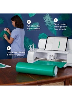 Cricut Maker 3 Machine Bundle Basic Tool Kit Transfer Tape Smart Permanent Rainbow Vinyl DIY Matless Cutting 10X Force 2X Faster Compatible with iOS Android Windows & Mac Bluetooth Connectivity