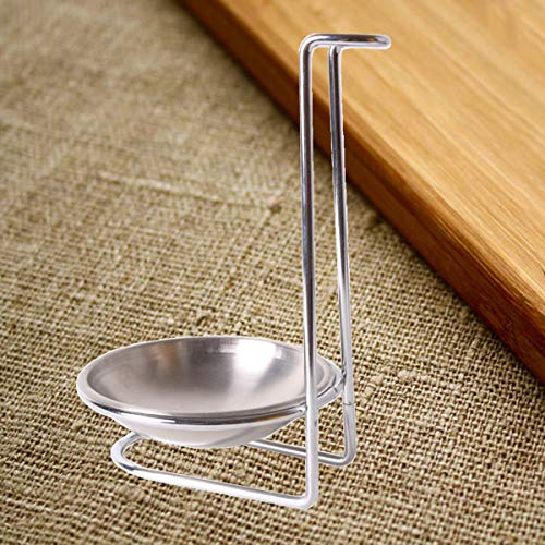 GoldNJade 304 Stainless Steel Ladle Holder Vertical Spoon Rest Cooking Utensils Stand Silver (Single) - Image 4