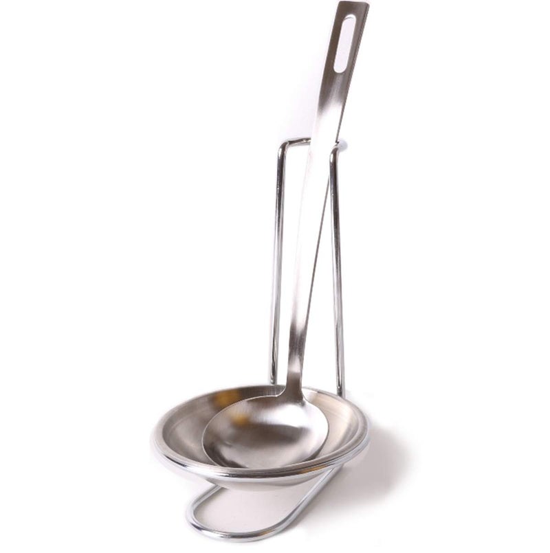 GoldNJade 304 Stainless Steel Ladle Holder Vertical Spoon Rest Cooking Utensils Stand Silver (Single) - Image 3