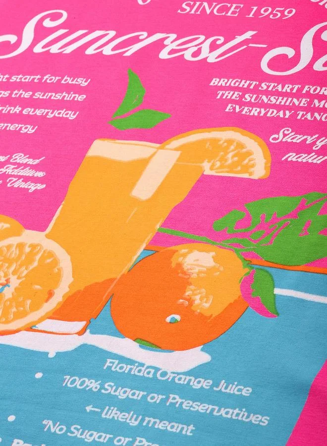 ديلينجر تيشيرت واسع بياقة دائرية