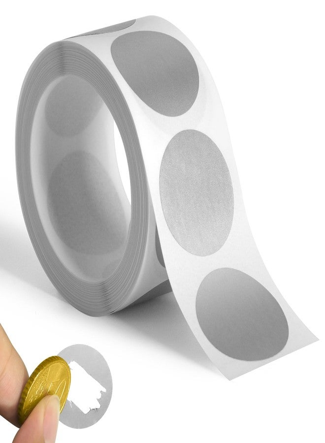 Imeepa 300 Pack Scratch Off Stickers, 1" Round Circle Scratch Off Labels, Self Adhesive, for Lottery Tickets DIY, Raffle Card Creating-Silver - Image 1