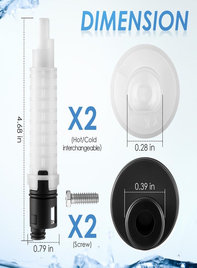 Dreyoo Hot or Cold Shower Cartridge Compatible with RP22018, Stem Replacement Compatible with Glacier Bay Tub & Shower Faucet, for 2 Handle Faucets, 2 Pack - Image 2
