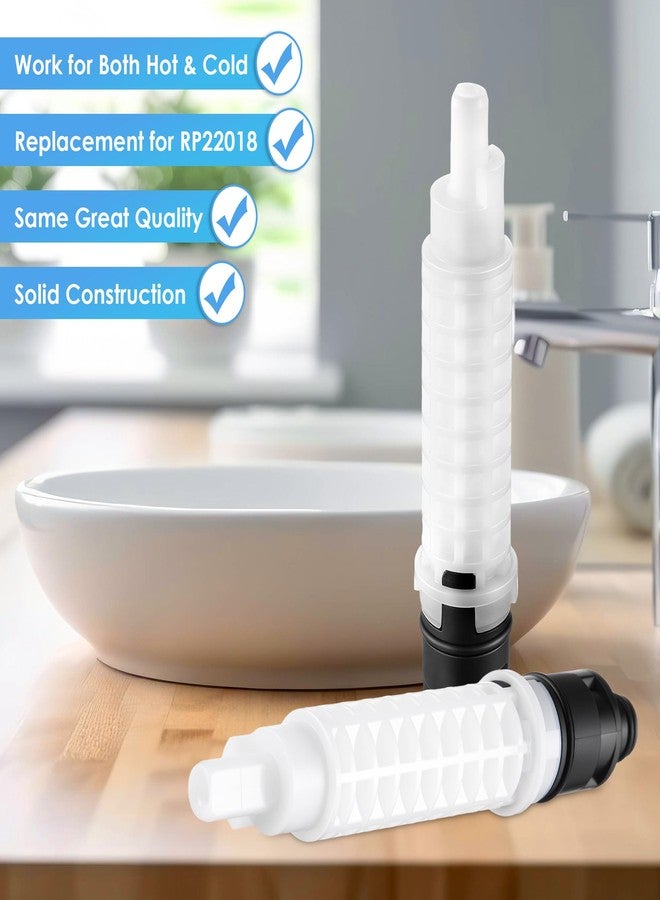 Dreyoo Hot or Cold Shower Cartridge Compatible with RP22018, Stem Replacement Compatible with Glacier Bay Tub & Shower Faucet, for 2 Handle Faucets, 2 Pack - Image 5