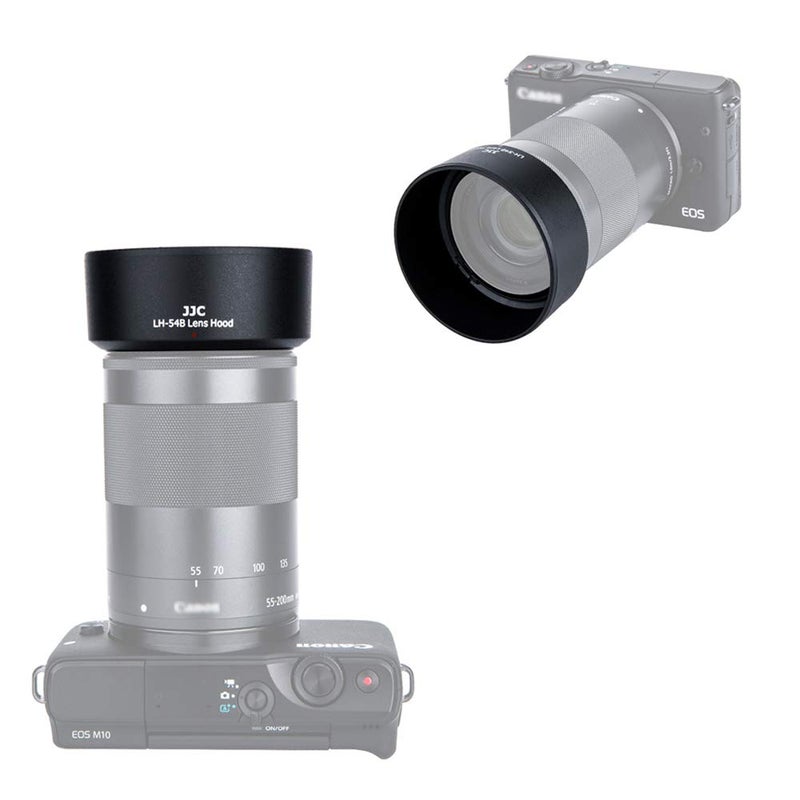 JJC Bayonet Dedicated Lens Hood Shade for Canon EF-M 55-200mm f/4.5-6.3 is STM Lens on Canon EOS M50 M100 Mirrorless Camera, Replaces Canon ET-54B OEM Lens Hood - Image 2