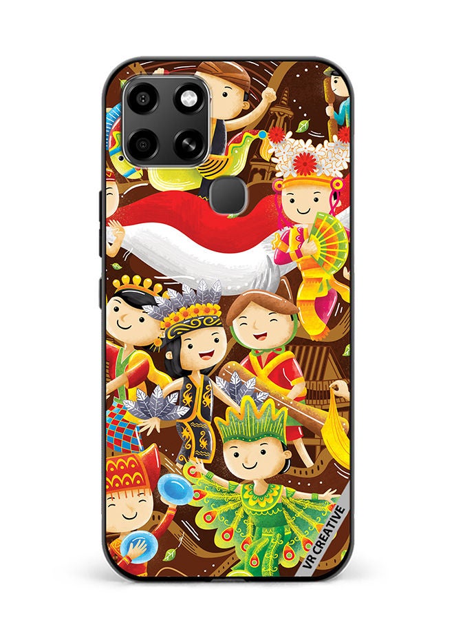 VR CREATIVE Protective Case Cover For Infinix Smart 6 Indonesian Cartoon Design Multicolour - Image 1