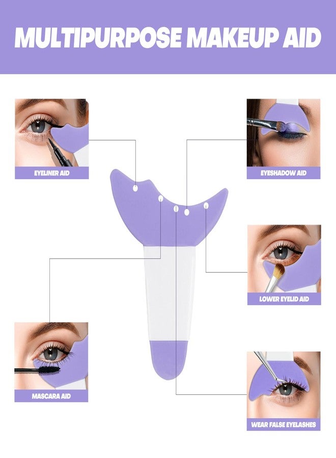 SUMEITANG All In One Eye Makeup Stencils Aid Tool Set, Reusable Mascara Shield Applicator Guard Pads + Eyeshadow and Eyeliner Stencils Pad Kit Eye Applicator Guide Tool for Makeup, Easy to Use - Image 5