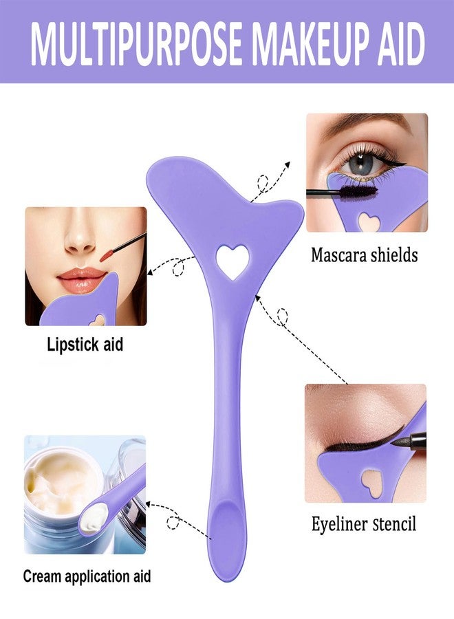 SUMEITANG All In One Eye Makeup Stencils Aid Tool Set, Reusable Mascara Shield Applicator Guard Pads + Eyeshadow and Eyeliner Stencils Pad Kit Eye Applicator Guide Tool for Makeup, Easy to Use - Image 4