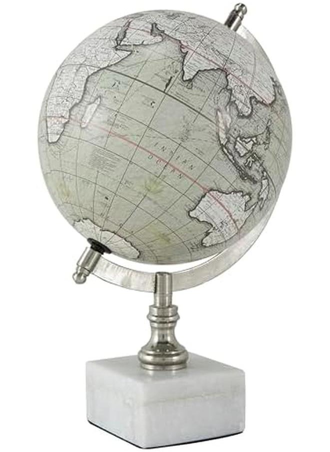 Deco 79 Marble Globe With Marble Base 7"  - Image 3