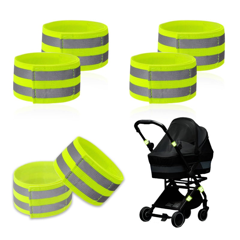 HAVANSIDY 6-Pack of Reflective Bands for Strollers, High Visibility Elastic Reflectors with Velcro Fastening for Walking at Night, Durable Baby Stroller Lights and Reflective Gear for Kids - Image 1